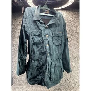 Men's Ex Officio Hunting Fishing Jacket Coat Green Color Large Excellent Outdoor